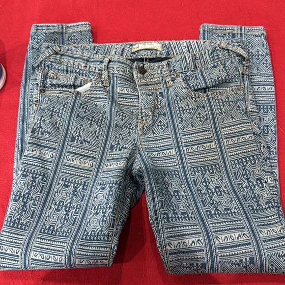 Free People Indigo Patterned Denim - Picture 2 of 5